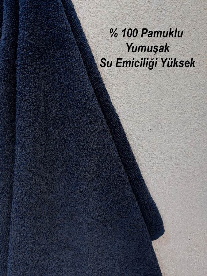 12'li Lacivert Kuaför Berber Havlusu 50x90 cm | Profesyonel Saç Kurutma Havlusu Ekonomik Set - 4
