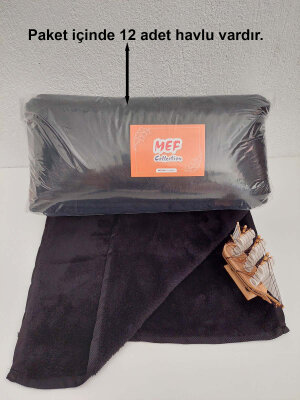 12'li Mikrofiber Kuaför Havlusu Siyah 50x90 | Boya Tutmayan Profesyonel Havlu Seti - 5