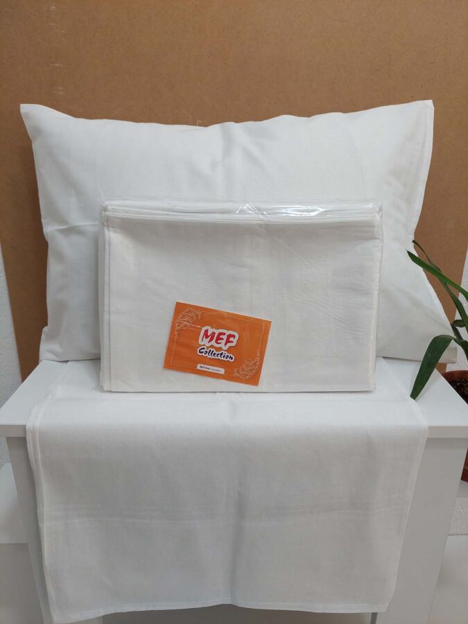 12'li Otel Yastık Kılıfı Beyaz 50x70 cm | Ekonomik Kapaklı Pamuklu Dayanıklı Yastık Kılıfı Seti - 5