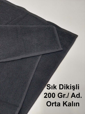 12'li Siyah Kuaför Berber Havlusu 50x90 | Profesyonel Saç Havlusu Ekonomik Set (1)