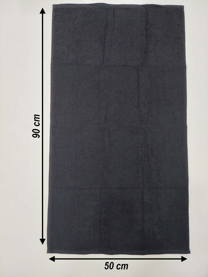 12'li Siyah Kuaför Berber Havlusu 50x90 | Profesyonel Saç Havlusu Ekonomik Set - 3