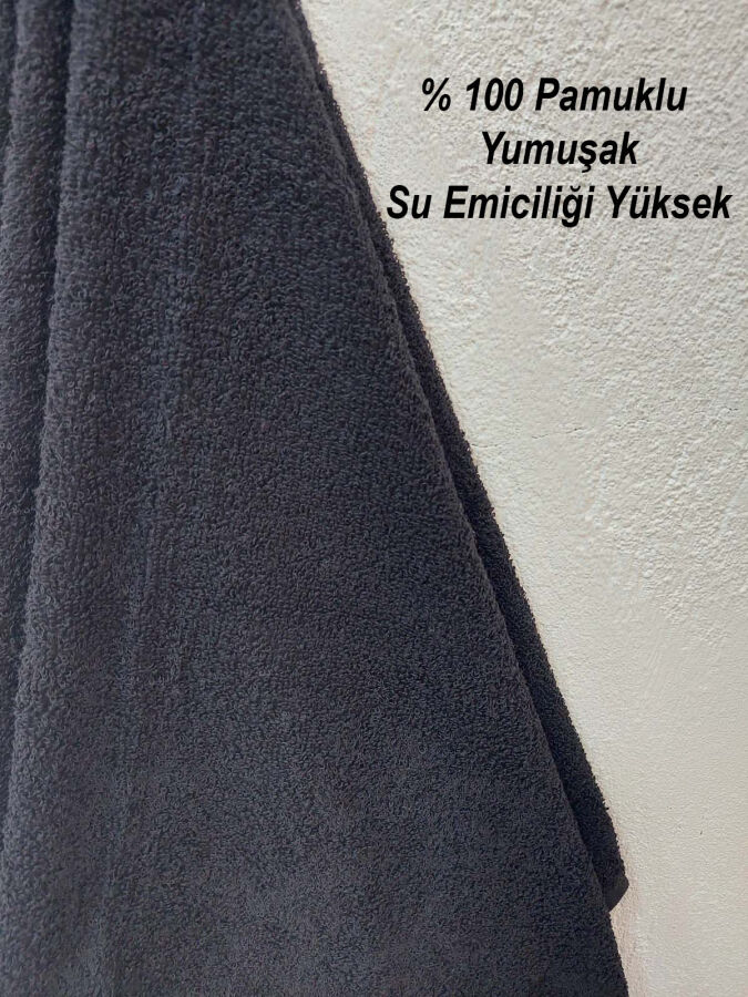 12'li Siyah Kuaför Berber Havlusu 50x90 | Profesyonel Saç Havlusu Ekonomik Set - 4