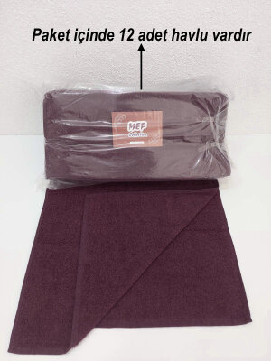 12'li Vişne Berber Havlusu Kuaför Havlusu 50x90 | Profesyonel Saç Kurutma Havlusu Ekonomik Set - 5