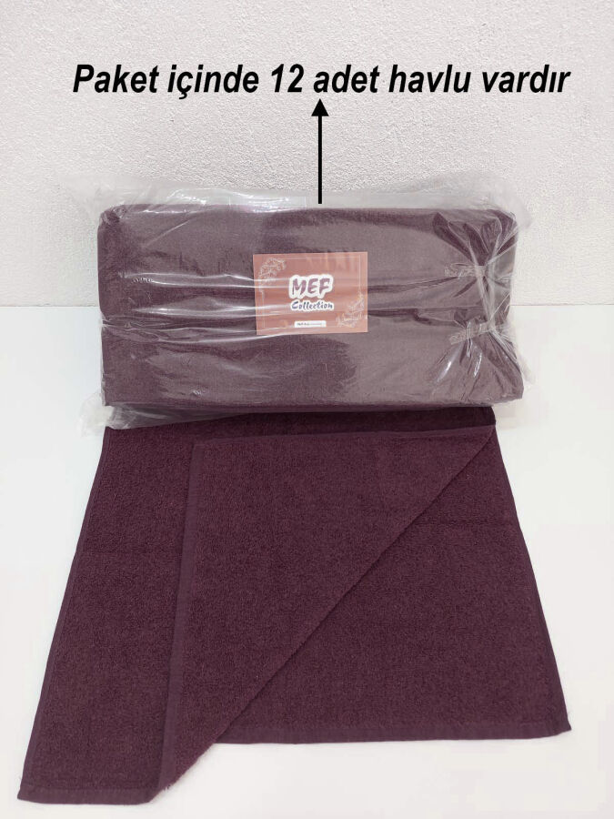 12'li Vişne Berber Havlusu Kuaför Havlusu 50x90 | Profesyonel Saç Kurutma Havlusu Ekonomik Set - 5