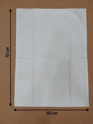 6'lı Otel Yastık Kılıfı Beyaz 50x70 cm | Yollu Pamuk Saten Kapaklı Otel Tekstili - 3