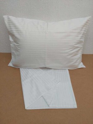 6'lı Otel Yastık Kılıfı Beyaz 50x70 cm | Yollu Pamuk Saten Kapaklı Otel Tekstili - 5