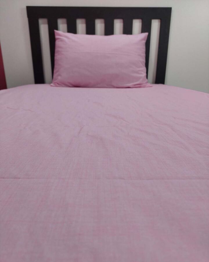 Açık Pembe Lastikli Çarşaf Seti Tek Kişilik | Kaymaz, Solmaya Dayanıklı - 2
