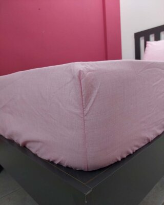 Açık Pembe Lastikli Çarşaf Seti Tek Kişilik | Kaymaz, Solmaya Dayanıklı - 3