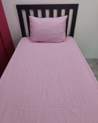 Açık Pembe Lastikli Çarşaf Seti Tek Kişilik | Kaymaz, Solmaya Dayanıklı - 5