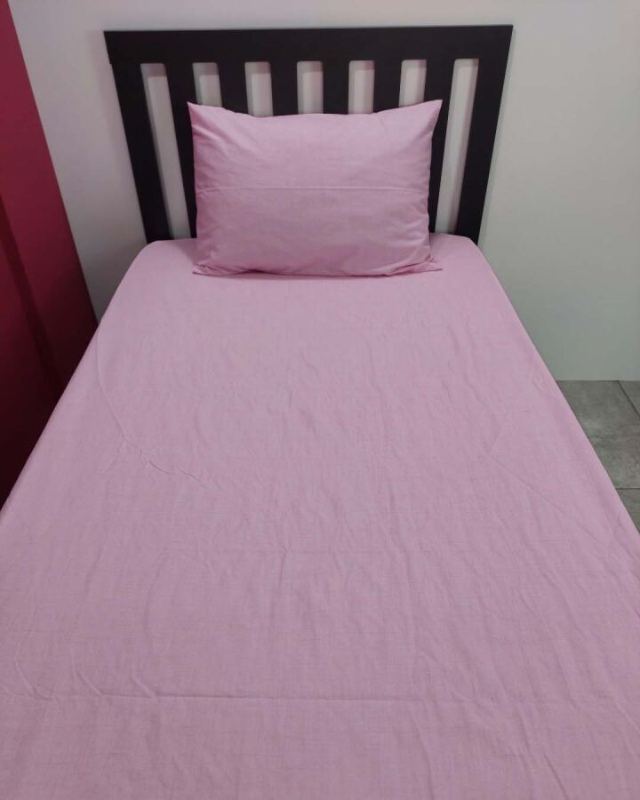 Açık Pembe Lastikli Çarşaf Seti Tek Kişilik | Kaymaz, Solmaya Dayanıklı - 5