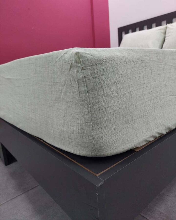 Açık Yeşil Lastikli Çarşaf Seti Çift Kişilik | Komple Lastikli Solmaya Dayanıklı Yüksek Derinlik - 3