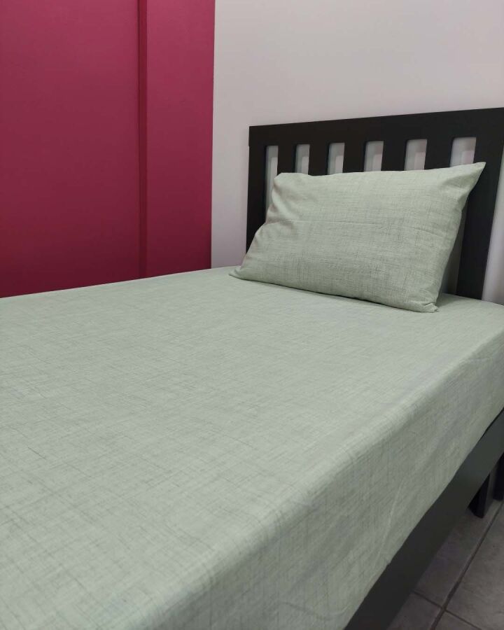 Açık Yeşil Lastikli Çarşaf Seti Tek Kişilik | Kaymaz, Solmaya Dayanıklı  - 4