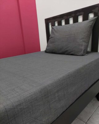  Antrasit Lastikli Çarşaf Seti Tek Kişilik | Kaymaz Solmaya Dayanıklı  - 4