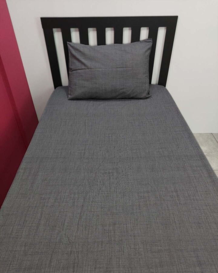  Antrasit Lastikli Çarşaf Seti Tek Kişilik | Kaymaz Solmaya Dayanıklı  - 5