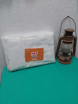 Büyük Boy Banyo Havlu Seti Beyaz 2'li | %100 Pamuklu Yumuşak ve Kalın Vücut ve Baş Havlusu - 4