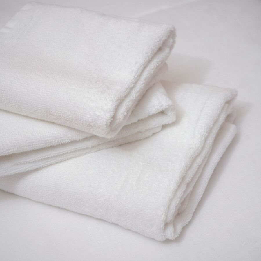 Orta Boy Banyo Havlu Seti Beyaz 2'li | %100 Pamuklu Yumuşak ve Kalın Vücut ve Baş  Havlusu - 2