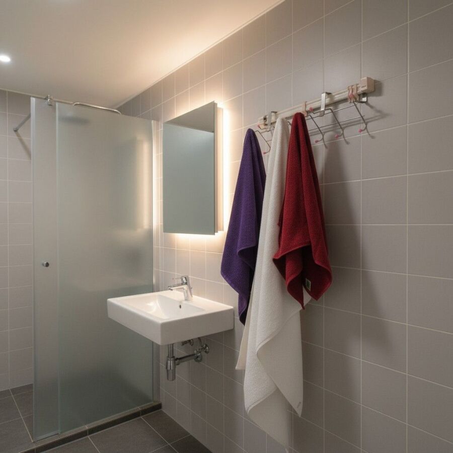 Orta Boy Banyo Havlu Seti Beyaz 2'li | %100 Pamuklu Yumuşak ve Kalın Vücut ve Baş  Havlusu - 1