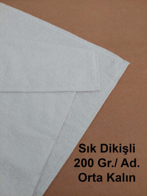 Beyaz Kuaför Havlusu 3'lü Set 50x90 | Berber ve Sporcu Baş Havlusu | Hızlı Kurur - 2