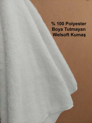 Beyaz Kuaför Havlusu 3'lü Set 50x90 | Mikrofiber Boya Tutmaz Hijyenik Havlu - 4