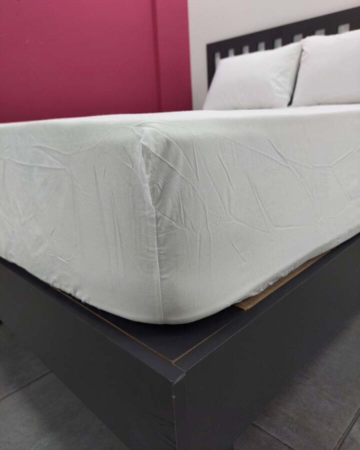 Beyaz Lastikli Çarşaf Seti Çift Kişilik | Komple Lastikli Solmaya Dayanıklı Yüksek Derinlik - 3