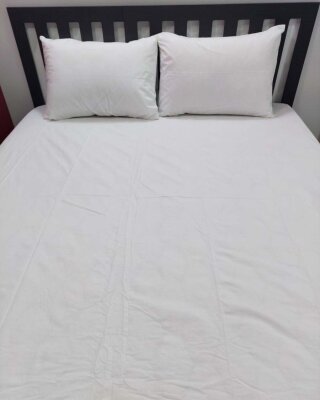 Beyaz Lastikli Çarşaf Seti Çift Kişilik | Komple Lastikli Solmaya Dayanıklı Yüksek Derinlik - 5