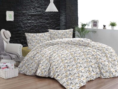 Çift Kişilik Nevresim Takımı 5652 Petrol 200x220 | Kutulu Pamuklu Basic Yatak Seti 