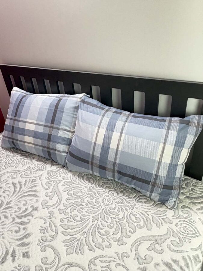 Dokuma Yastık Kılıfı 2'li Set 50x70 cm | Ekose Kapaklı Pamuklu Dekoratif Kılıf - 1