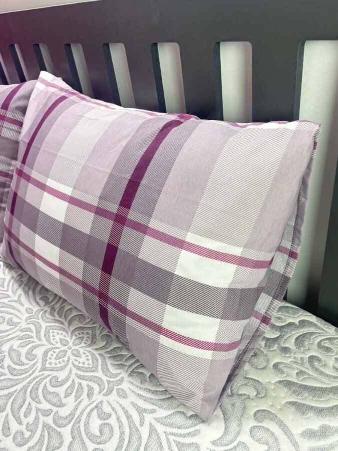 Dokuma Yastık Kılıfı 2'li Set 50x70 cm | Ekose Kapaklı Pamuklu Dekoratif Kılıf - 5