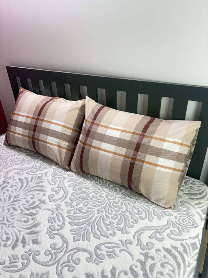 Dokuma Yastık Kılıfı 2'li Set 50x70 cm | Ekose Kapaklı Pamuklu Dekoratif Kılıf - 7