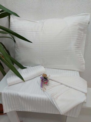 6'lı Otel Yastık Kılıfı Beyaz 50x70 cm | Yollu Pamuk Saten Kapaklı Otel Tekstili