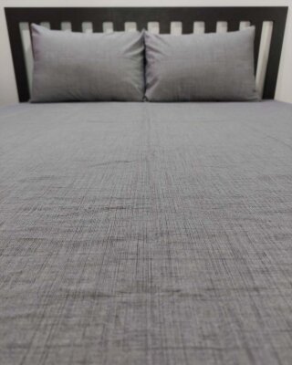 Gri Dokuma Lastikli Çarşaf Seti | 160x200+28 / 180x200+28 cm |  Ütü Gerektirmez, Kaymaz (1)