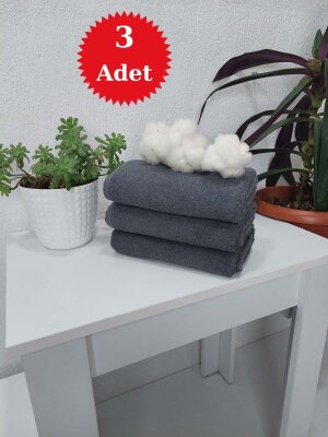 Gri Kuaför Havlusu 3'lü Set 50x90 | Berber ve Sporcu Baş Havlusu | Hızlı Kurur