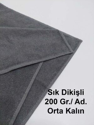 Gri Kuaför Havlusu 3'lü Set 50x90 | Berber ve Sporcu Baş Havlusu | Hızlı Kurur (1)