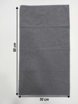 Gri Kuaför Havlusu 3'lü Set 50x90 | Berber ve Sporcu Baş Havlusu | Hızlı Kurur - 3