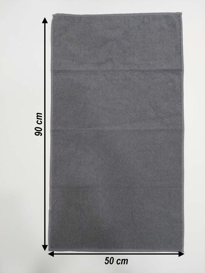 Gri Kuaför Havlusu 3'lü Set 50x90 | Berber ve Sporcu Baş Havlusu | Hızlı Kurur - 3