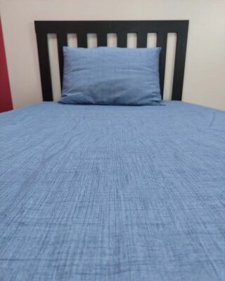  İndigo Mavi Lastikli Çarşaf Seti Tek Kişilik | Kaymaz Solmaya Dayanıklı - 2