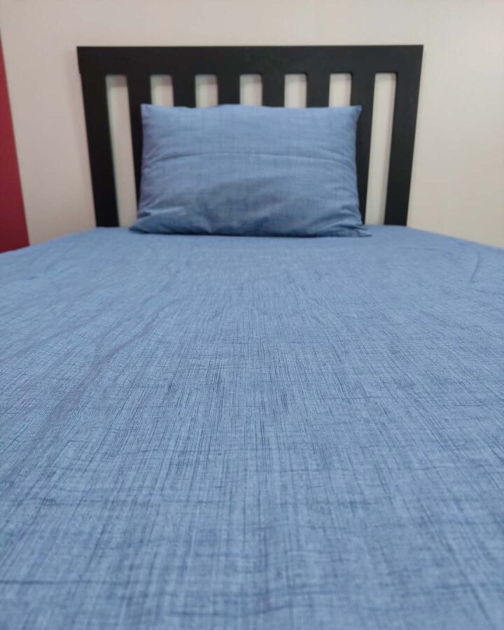  İndigo Mavi Lastikli Çarşaf Seti Tek Kişilik | Kaymaz Solmaya Dayanıklı - 2