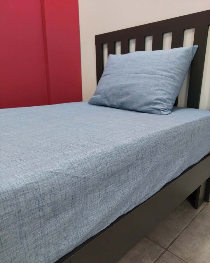  İndigo Mavi Lastikli Çarşaf Seti Tek Kişilik | Kaymaz Solmaya Dayanıklı - 4