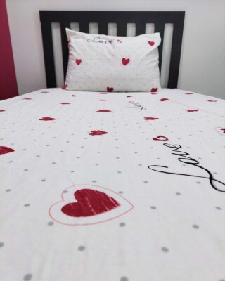 Kalpli Baskılı Lastikli Çarşaf Seti Tek Kişilik | Kaymaz, Solmaya Dayanıklı - 2