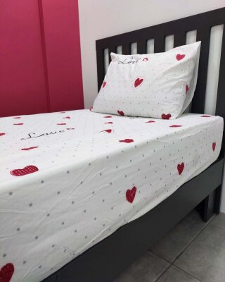 Kalpli Baskılı Lastikli Çarşaf Seti Tek Kişilik | Kaymaz, Solmaya Dayanıklı - 4