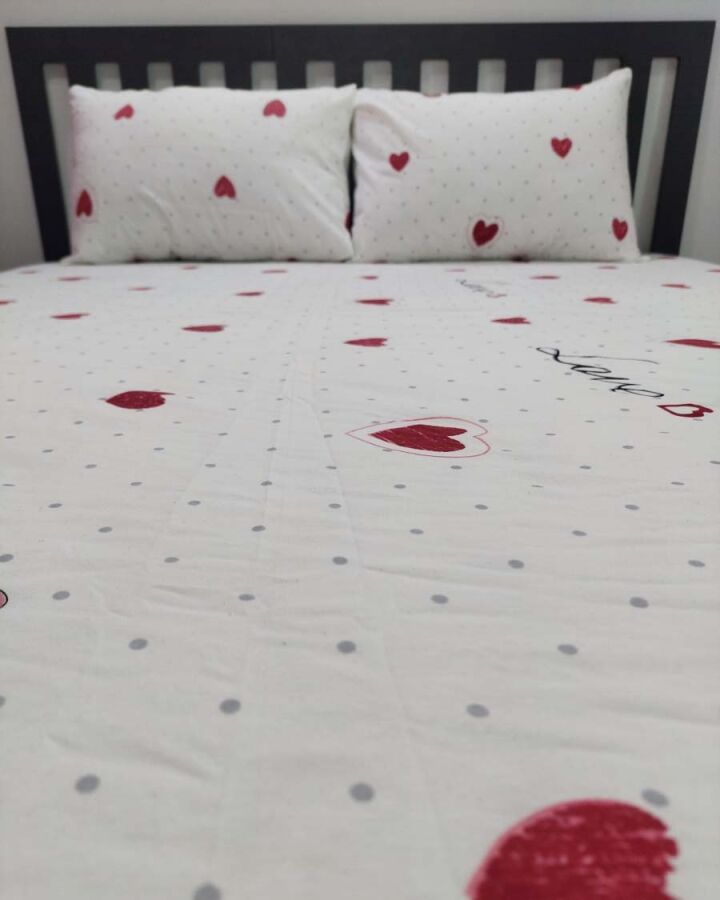 Kalpli Kırmızı Lastikli Çarşaf Seti Çift Kişilik | Komple Lastikli Solmaya Dayanıklı Yüksek Derinlik - 2