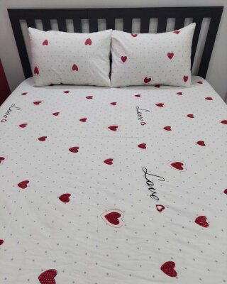 Kalpli Kırmızı Lastikli Çarşaf Seti Çift Kişilik | Komple Lastikli Solmaya Dayanıklı Yüksek Derinlik - 5