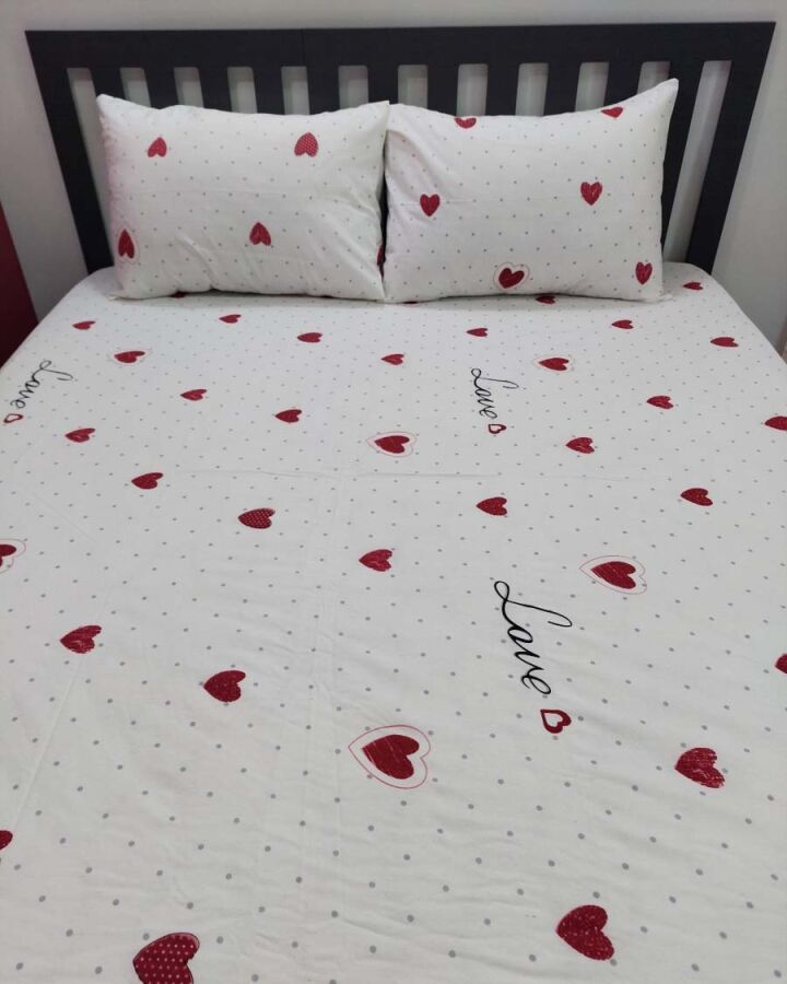 Kalpli Kırmızı Lastikli Çarşaf Seti Çift Kişilik | Komple Lastikli Solmaya Dayanıklı Yüksek Derinlik - 5