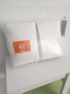 12'li Otel Yastık Koruyucu Alez Beyaz 50x70 cm | Kapitoneli Fermuarlı Hijyenik Kılıf - 3