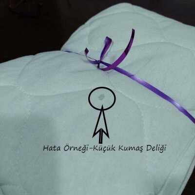 Kapitoneli Yatak Koruyucu Sıvı Geçirmez Alez Beyaz - 6