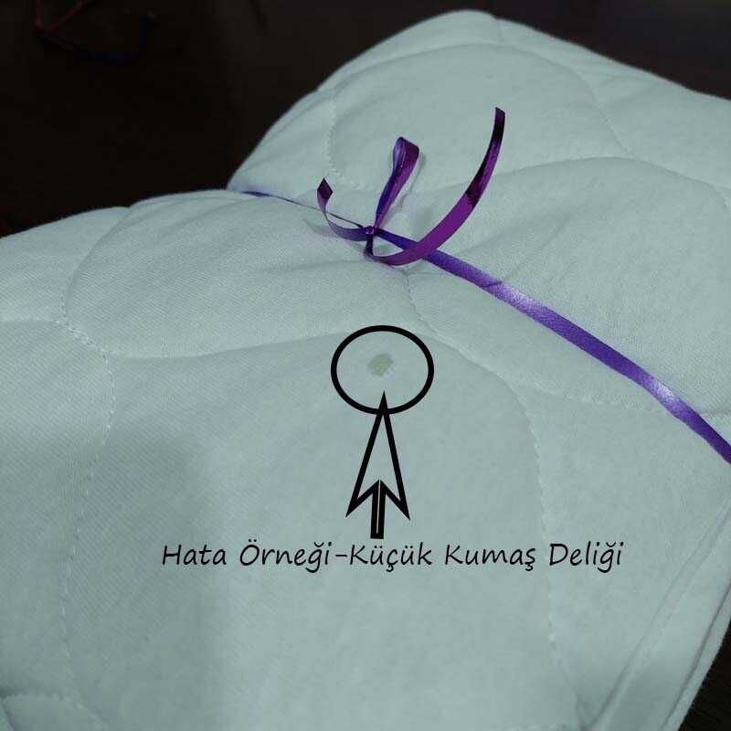 Kapitoneli Yatak Koruyucu Sıvı Geçirmez Alez Beyaz - 6