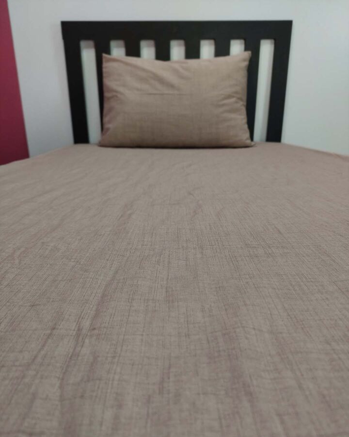 Koyu Kahve Fırça Lastikli Çarşaf Seti Tek Kişilik | Kaymaz Solmaya Dayanıklı - 2