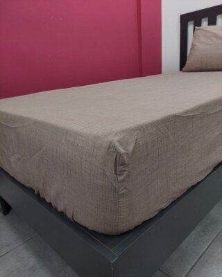 Koyu Kahve Fırça Lastikli Çarşaf Seti Tek Kişilik | Kaymaz Solmaya Dayanıklı - 3