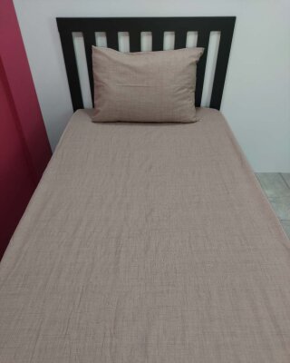 Koyu Kahve Fırça Lastikli Çarşaf Seti Tek Kişilik | Kaymaz Solmaya Dayanıklı - 5