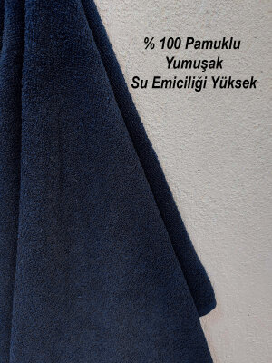 Lacivert Kuaför Havlusu 3'lü Set 50x90 cm | Berber ve Sporcu Baş Havlusu | Hızlı Kurur - 4